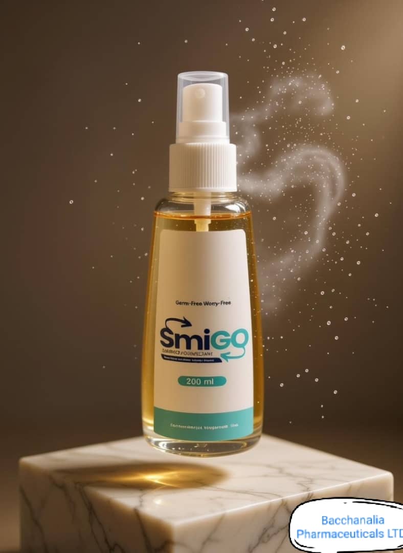 Smigo 200 ml golden spray bottle